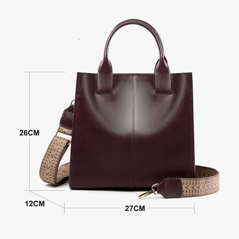 Genuine Leather Women's Shoulder Bag Designer Women Crossbody Bucket Bags High Quality Cowhide Handbags 2