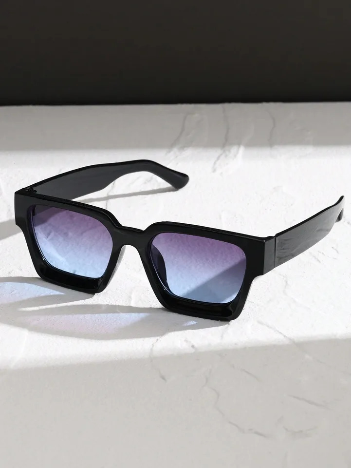12 PC S Classic Fashion Square Plastic Frame Women Sunglasses For Men Daily Life Shades Eyewear Accessories 250829