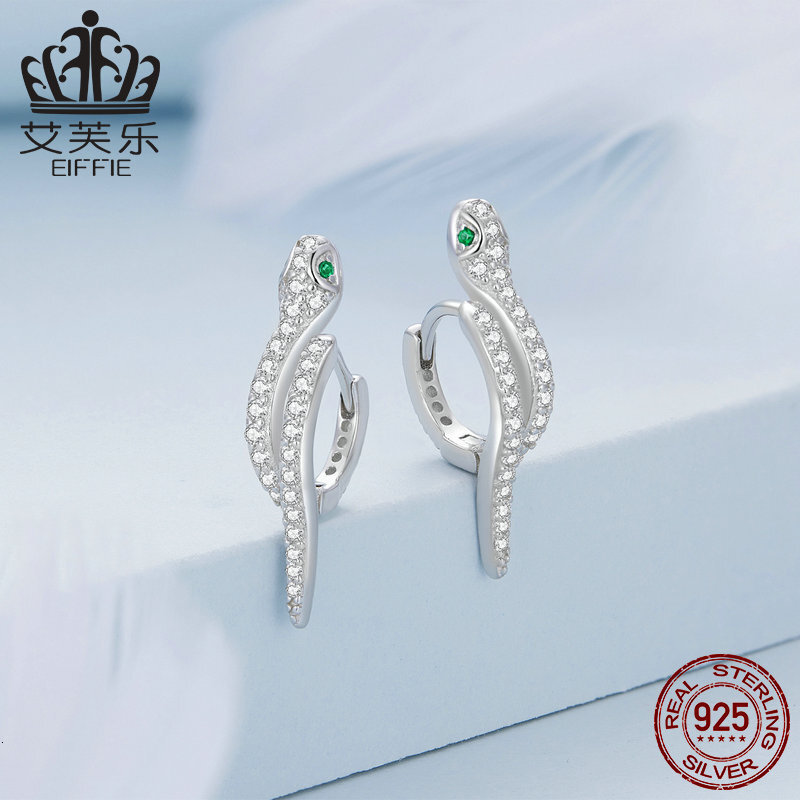 Luxury Brand Designer Jewelry Hot Sale Pure Silver S925 Snake-Shaped Earrings Platinum-Plated Zirconia Primate Animal Stud Earrings Bse669