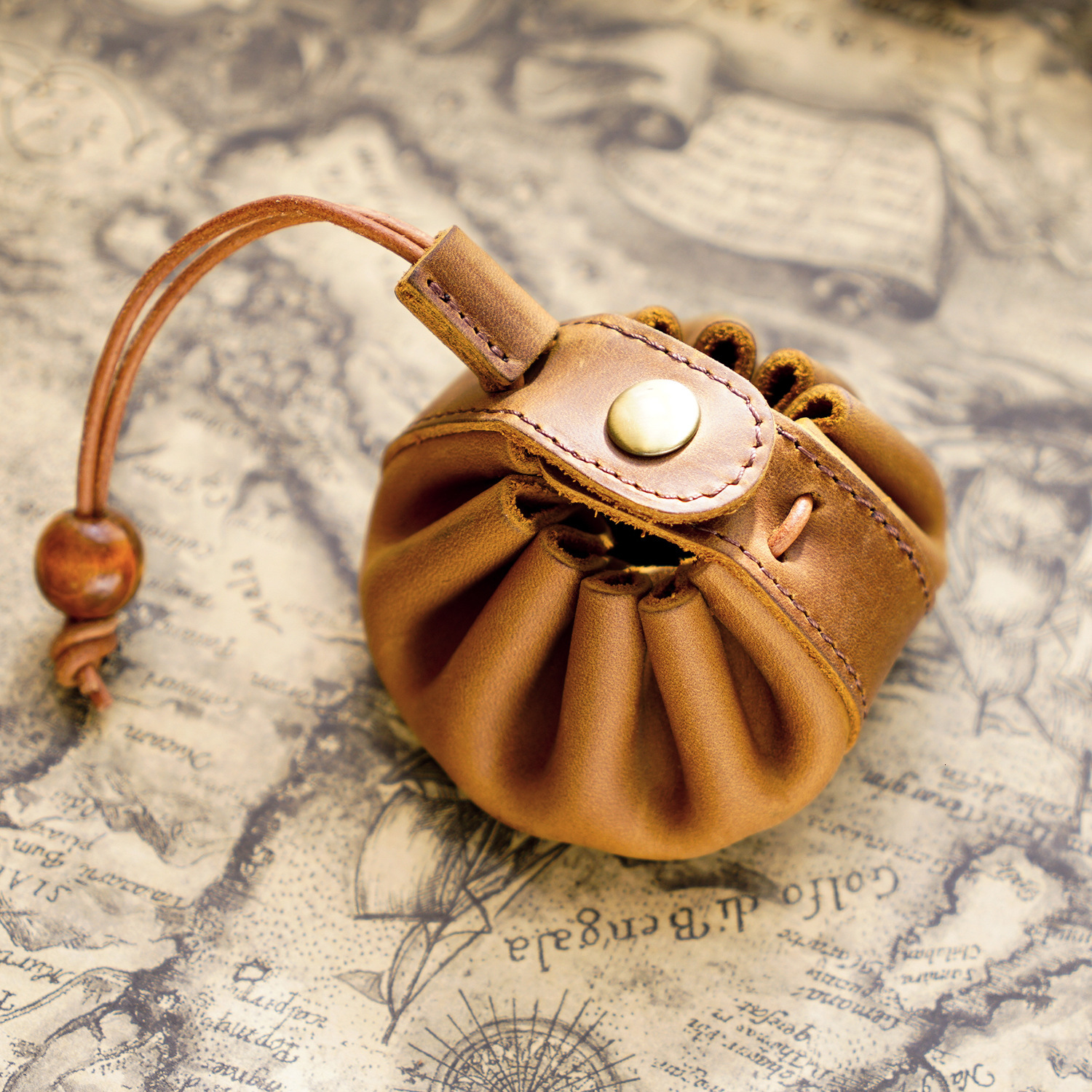 2025 Autumn New Genuine Leather Coin Wallet Simple Drawstring Coin Bag Light mini Luxury Niche Design Elegant Designer Wallet