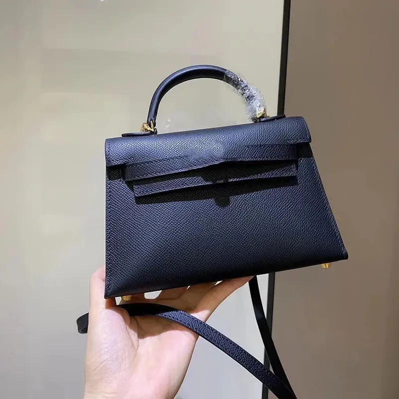Luxury bag Womens Bags Designer Handbag Woman Genuine Leather Orange Black Crossbody Shoulder Bag Female Purse Lady Tote Bag With Lock and key New Evening Bags