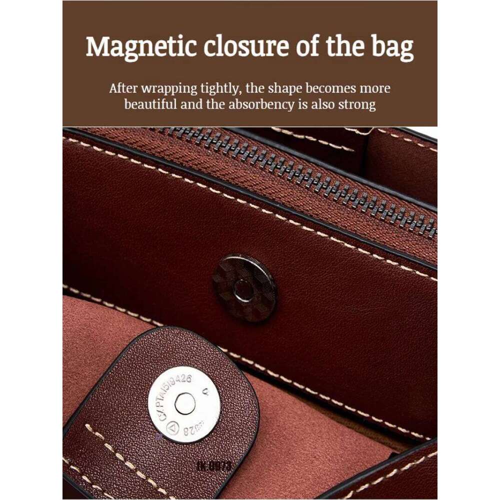 Italian Popular Cowhide Large-Capacity Bag/Ladies Large Capacity Casual Body Bucket Bag