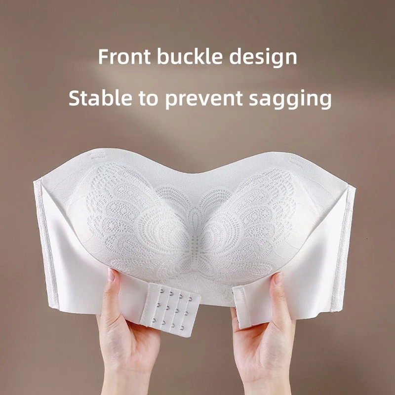 Sexy Strapless Invisible Underwear Push Up Bra for Women Front Clre Plus Size Breathable Butterfly Brassiere Female Lingerie 250829