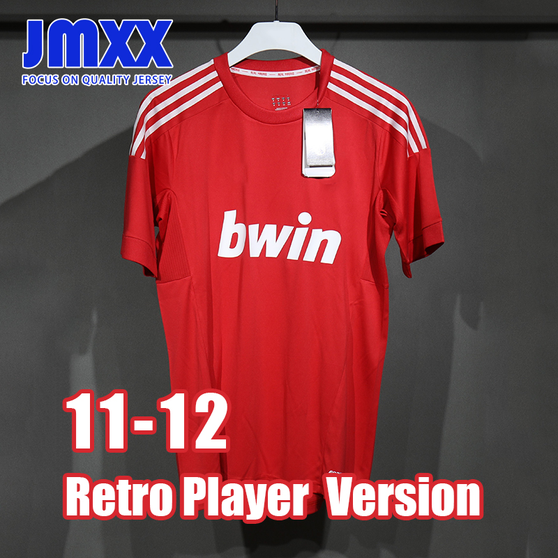 JMXX 11 12 Retro Player Version Reales Madrides Soccer Jerseys Third Pre Match Training Mens Uniforms Jersey Football Man Shirt 2011 2012