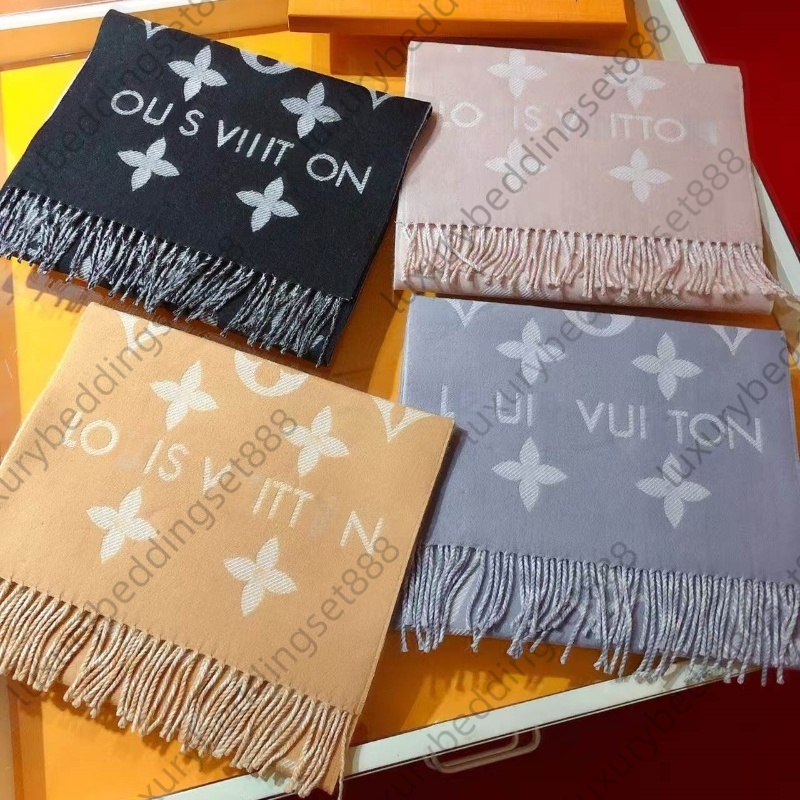 Luxury Brand Scarf Designer Scarf Women's Luxury Scarf Cashmere Wool Shawl High-end Brand Fashion Versatile Scarf Set High Quality