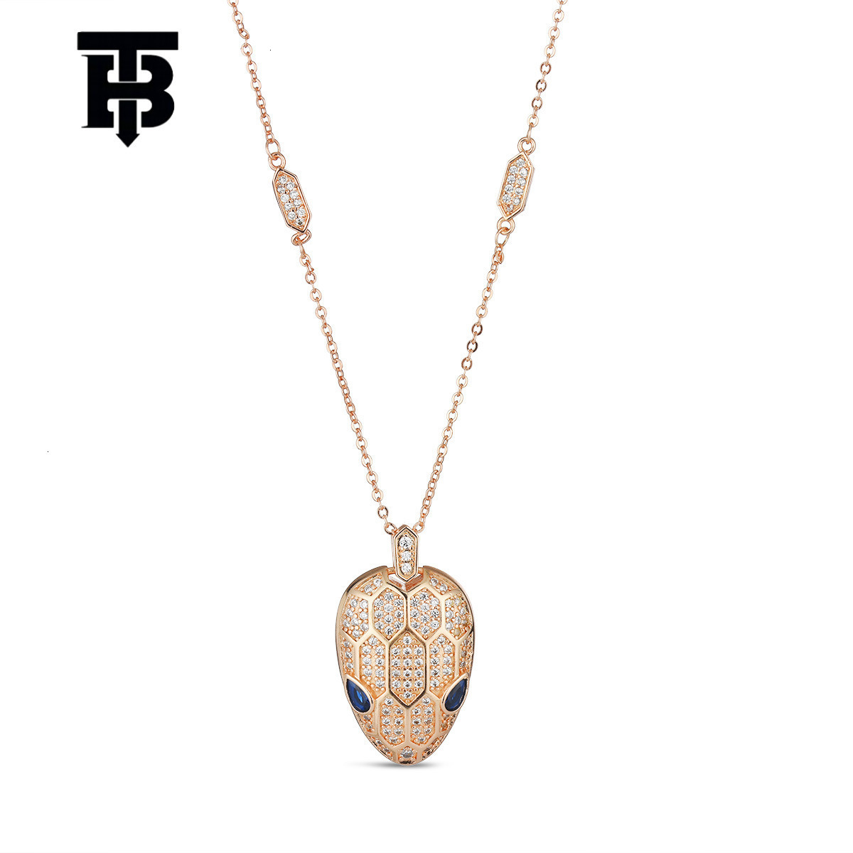 Free Shipping For New Designer Accessories Snake Head Necklace Unisex Light Luxury Personality Star Pendant Sweater Chain High Version