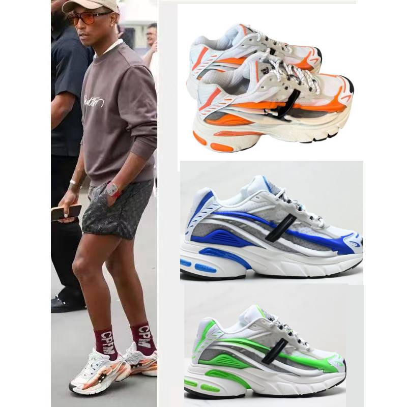 2025 big size jellyfish shoes Authentic Pharrell x VIRGINIA Adistar Jellyfish Olive Core Black-Orange Men WOMEN Sports Shoes reflective Size 36-47