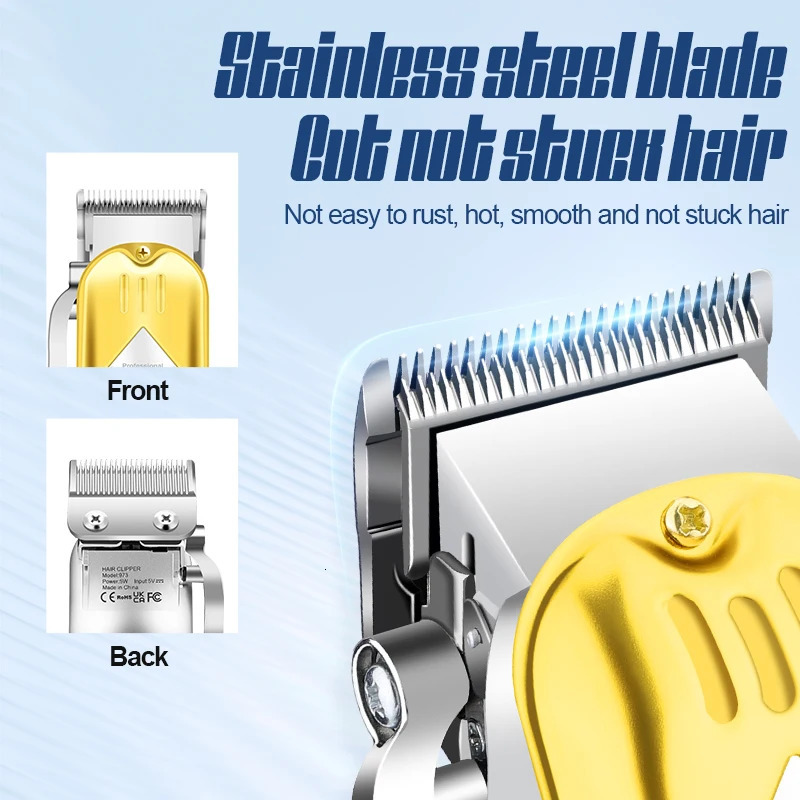 RESUXI 973 3 in 1 Professional Electric Hair Clipper and Shaver Set for Barber Men Trimmer Cut Maching 250814 C260312