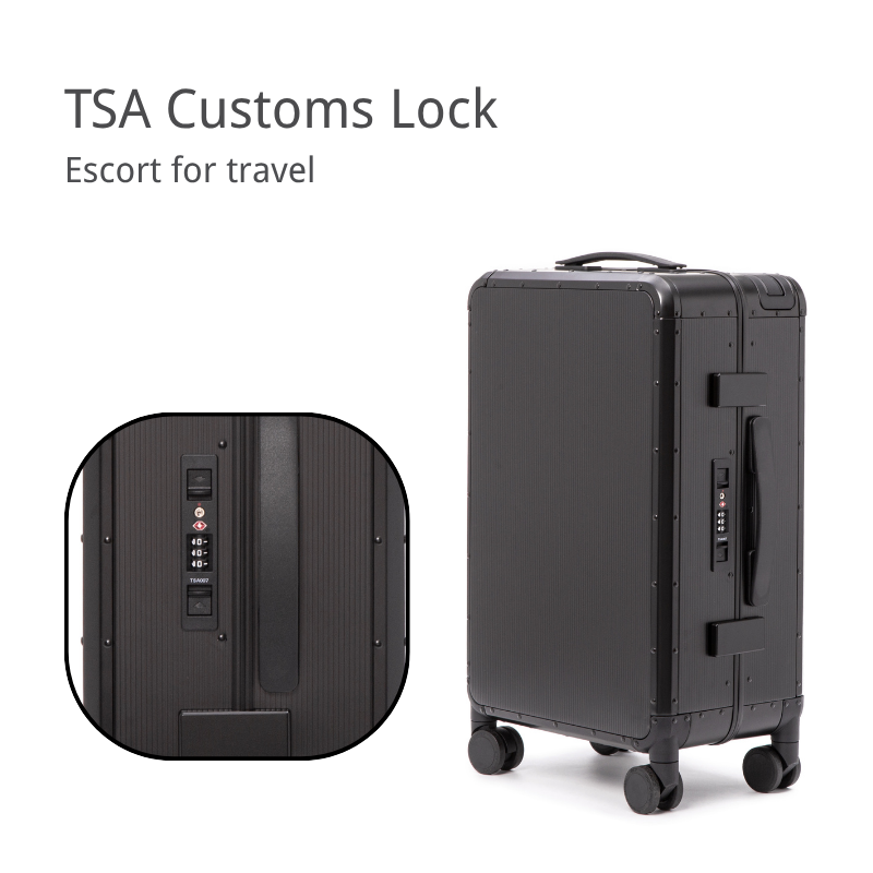 TSA Customs Lock Hard Shell Luggage with 360° Universal Wheels