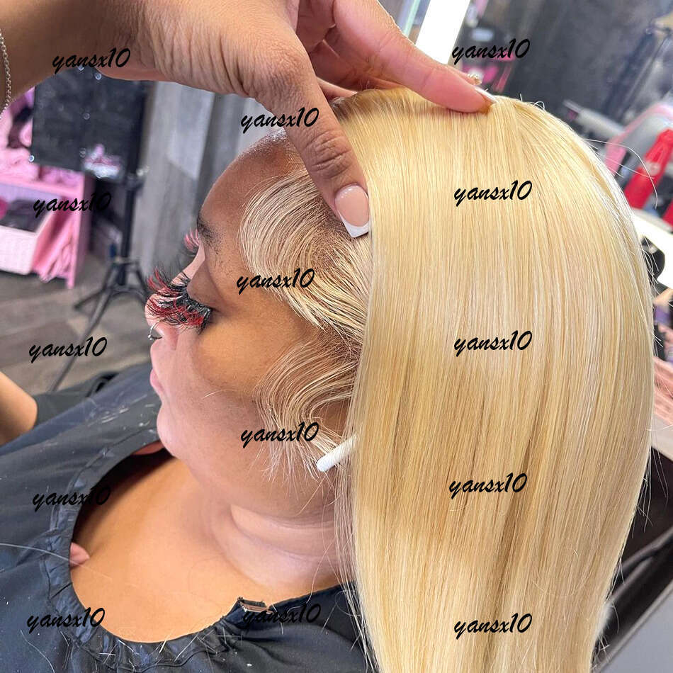HD Transparent Honey Blonde Front 613 Lace Frontal Wig 13X6 13X4 Bone Straight Human Hair Wigs For Women