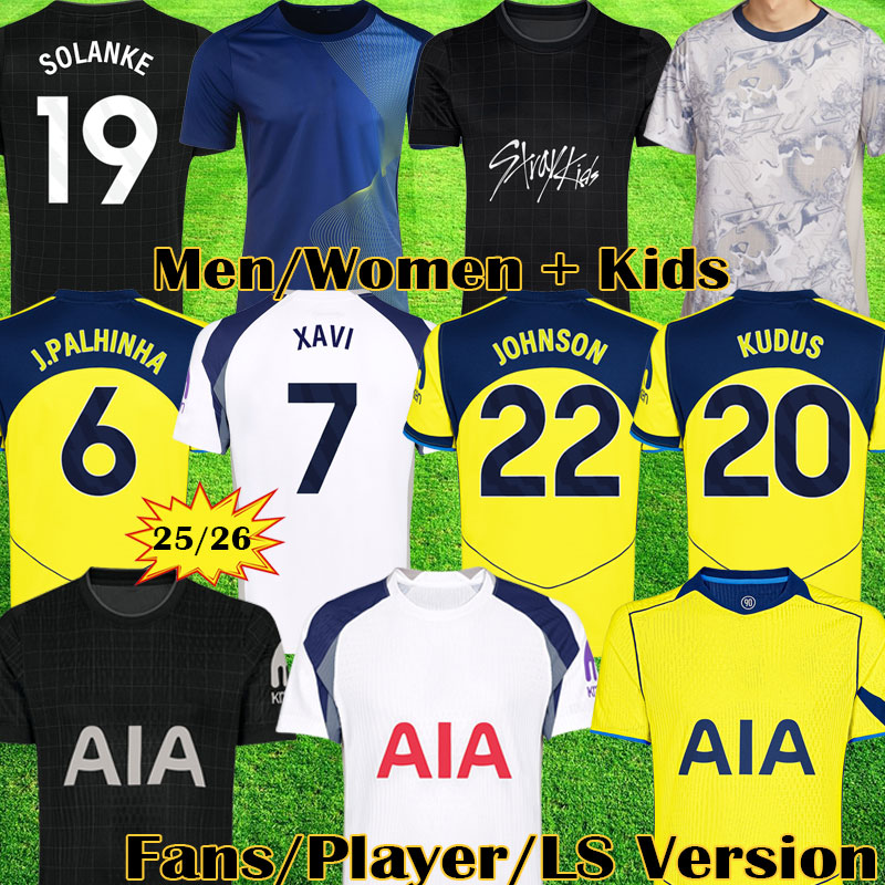 3XL 4XL 2025 2026 RICHARLISON XAVI SIMONS TOT Soccer Jerseys COYS KULUSEVSKI Htottenhamsoccer jerseys 25 26 JOHNSON THFC Football shirt GRAY kit Men kids set 999