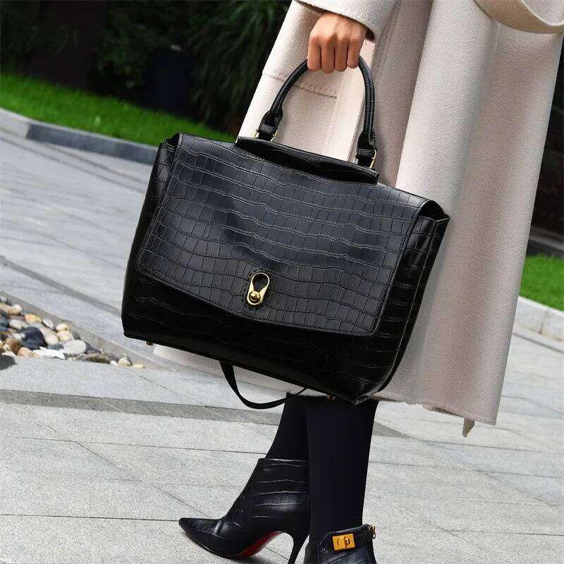 European And American Fashion Stone Pattern Women's Shoulder Large Capacity Simple Commuter Tote Bag