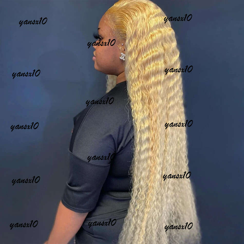 40 Inch 613 Honey Blonde Color Curly Human Hair Deep Wave 13x4 13x6 Hd Lace Frontal Wigs Brazilian Wig for Women 250 Density
