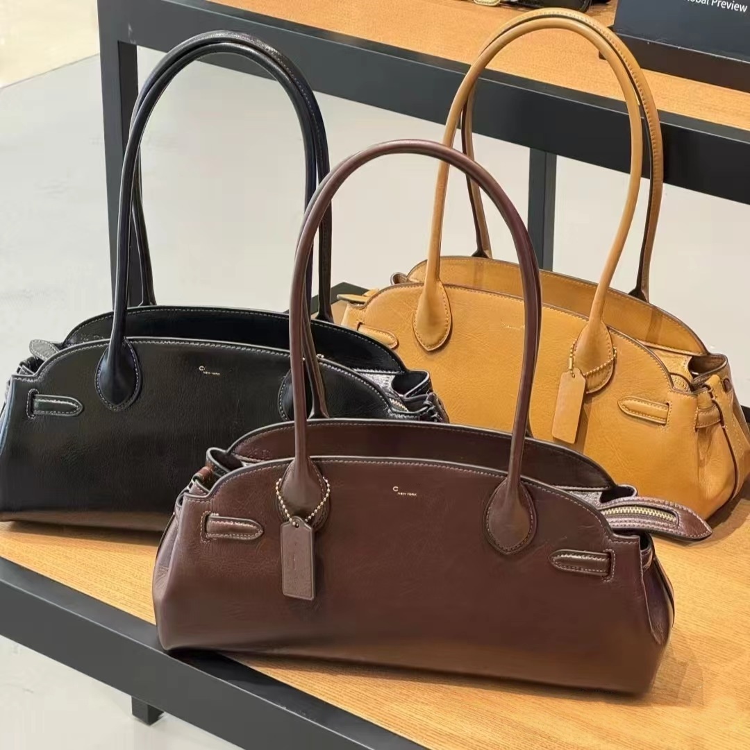 Luxe Oil Waxed leather Women's tote bag sac empire Designer Shoulder bag Vintage carryalls Luxury Bowling bag Mens handbag Clutch Fashion Lady gift Crossbody Purse