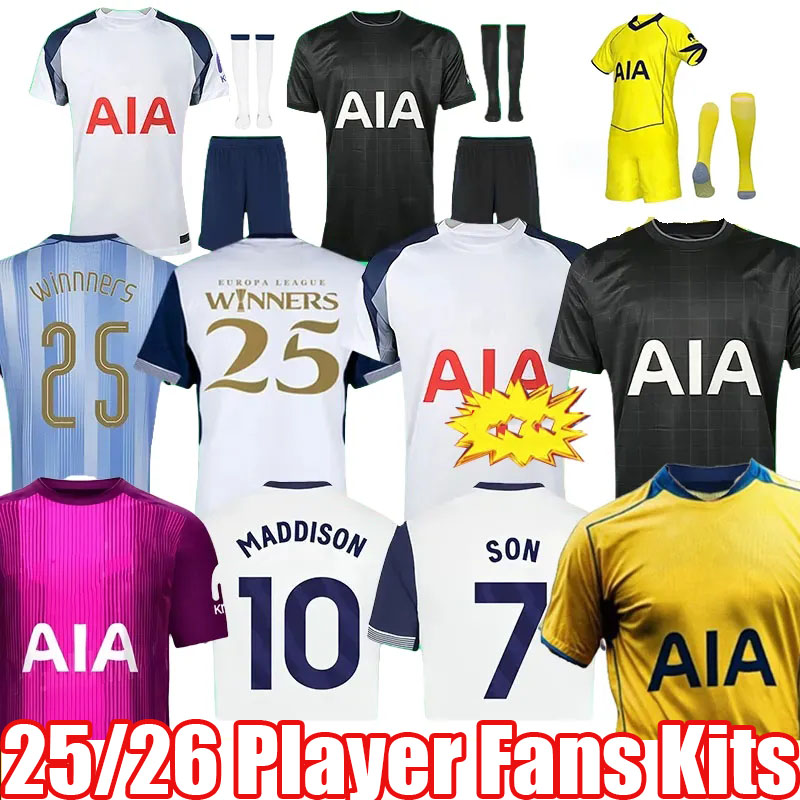 25 26 SON RICHARLISON Soccer Jerseys 2024 2025 2026 home AWAY Football shirt VICARIO KULUSEVSKI SOLANKE WERNER year of the tottenaham Fans players Men JERSEY
