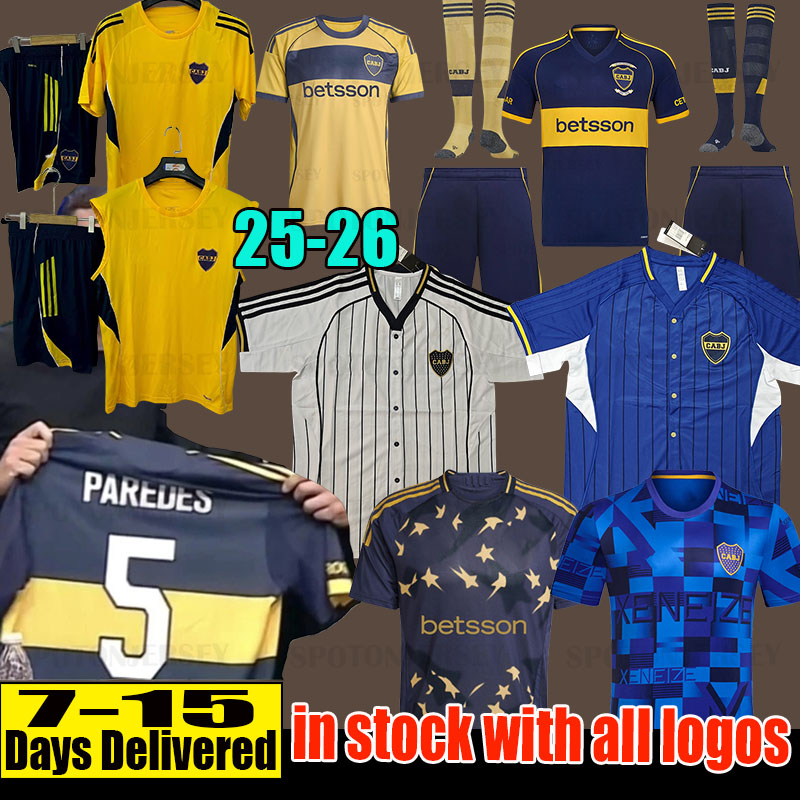 25 26 Boca Juniors Soccer Jerseys Special 120th Anniversary kit 2025 2026 CAVANI MARADONA Boca jerseys football men kids shirts PAREDES 5