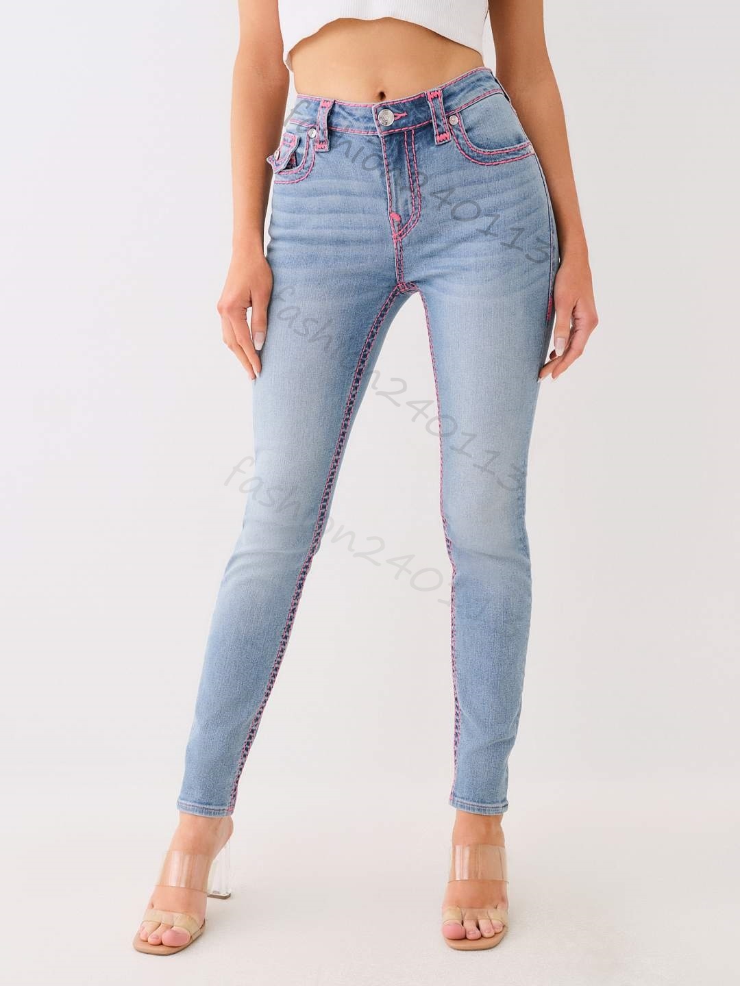 jeans womens designer jean women pants denim pants women designer retro pant classic long Pant Leather Label Straight Trousers Waisted Female Casual Jeans clothing