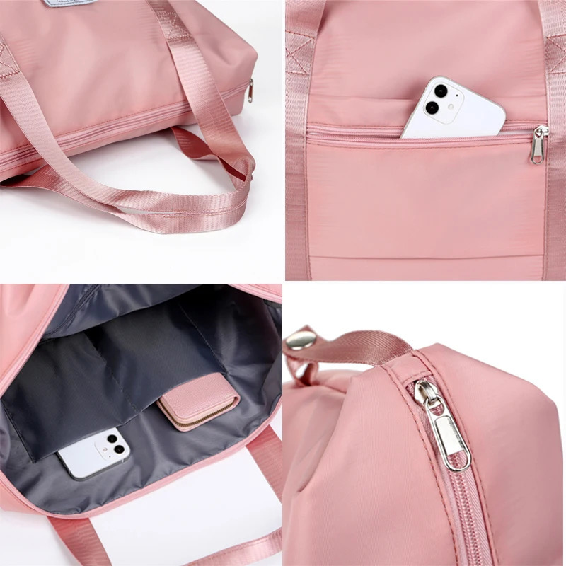 Extendable Womens Large Capacity Storage Luggage Handbag Leisure Travel Duffle Bag Waterproof Nylon Sports and Fitness Handbag 250820