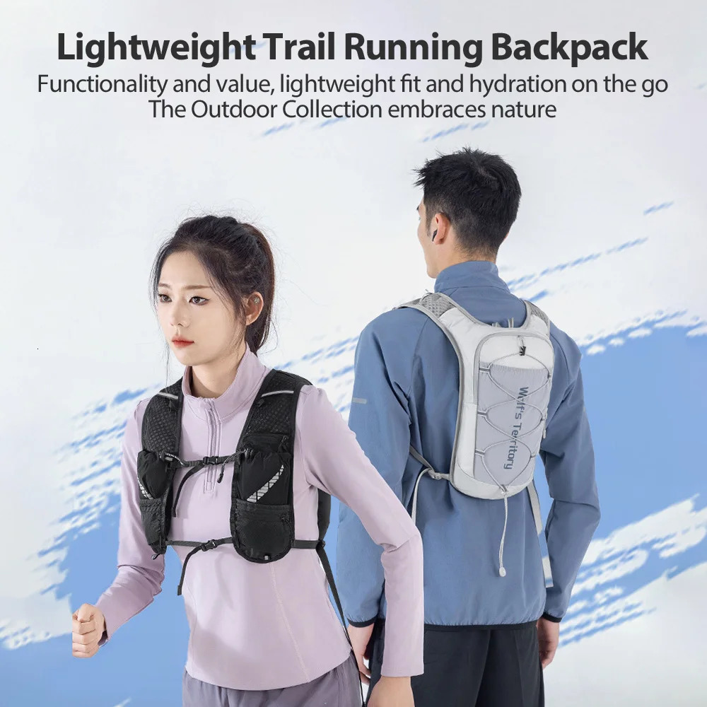BOLER Outdoor Trail Running Ultralight Backpack Running Hydration Vest Breathable Marathon Running Backpack Water Bottle 250829