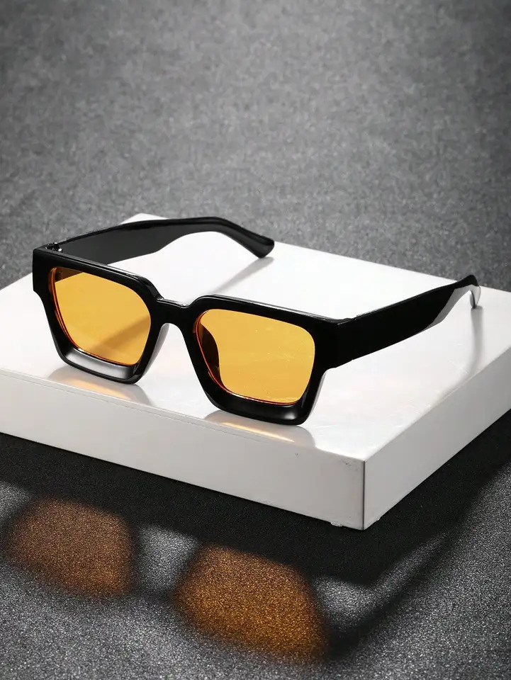 12 PC S Classic Fashion Square Plastic Frame Women Sunglasses For Men Daily Life Shades Eyewear Accessories 250829