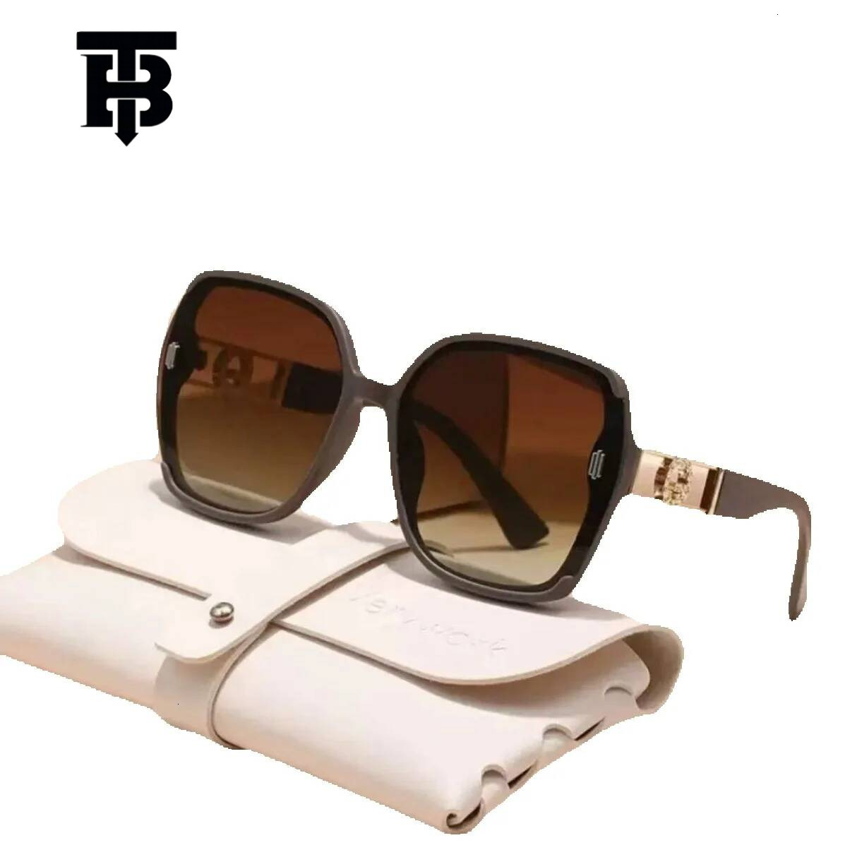 Free Shipping For New Designer Accessories Cross-border New Sunglasses For Women High-end Feel UV Protection Large Frame Slimming Sun Protection Sungl