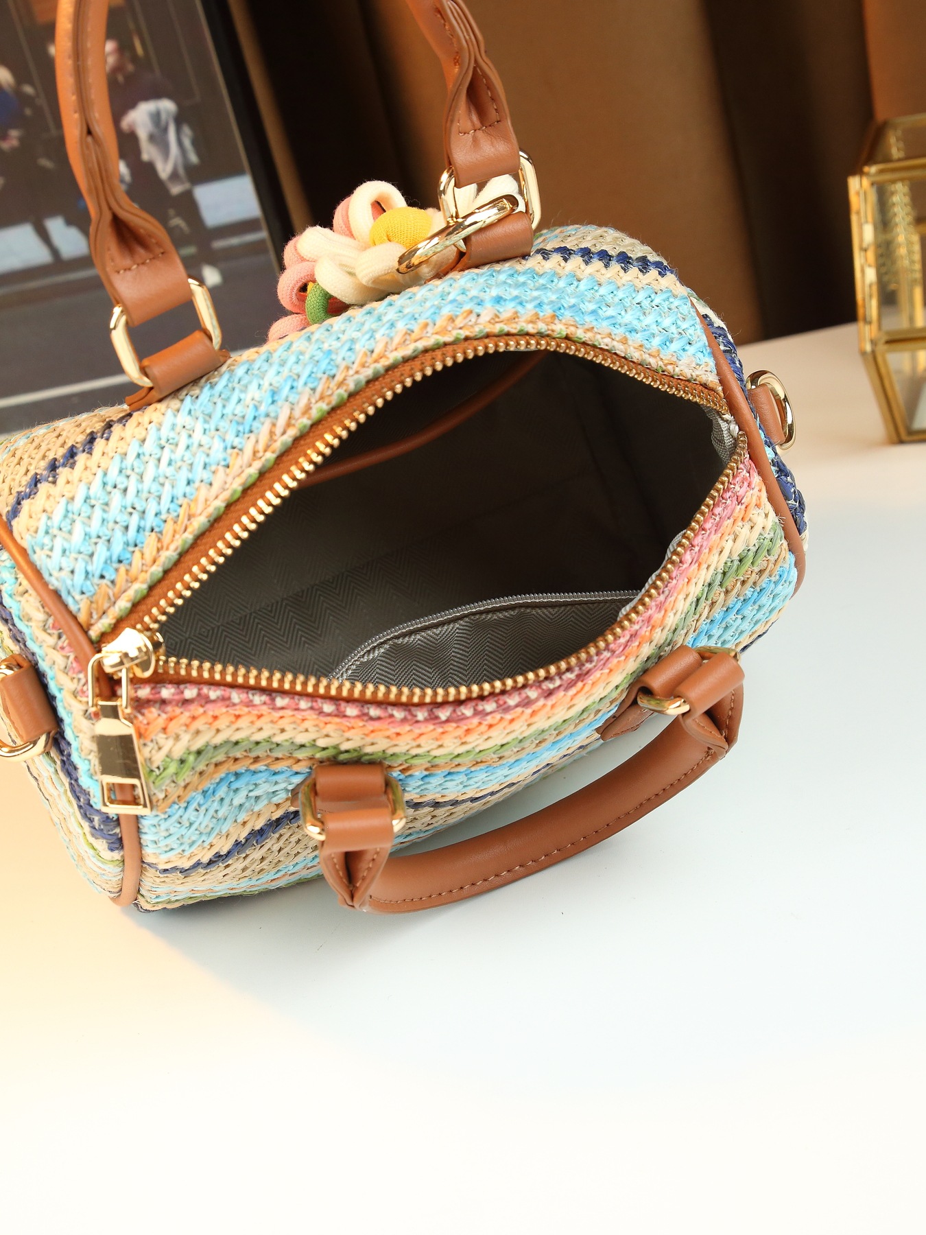 FIMKA designer bag free shipping luxury bag high quality colorful woven bag versatile fashion casual commuter handbag bag for woman
