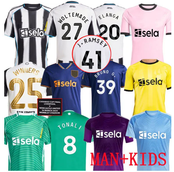 24 25 26 TONALI NEWCASTL E soccer jerseys BLACK Kids ELANGA 9 2025 BARNES BRUNO G. Gordon ISAK Football Shirt Home Away Botman fans Woltemade TRAINING PRE MATCH THIAW EW