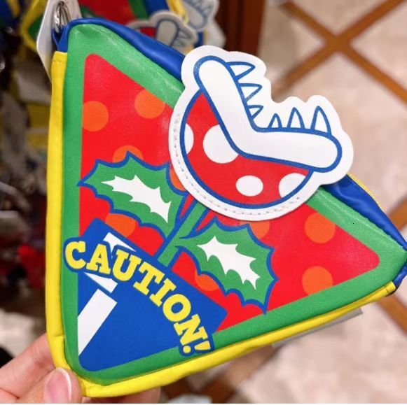 Autumn New Arrivals Japan Osaka Limited USJ Universal Studios Mario Storage Bag PU Leather Cartoon Cute Piranha mini Coin Purse