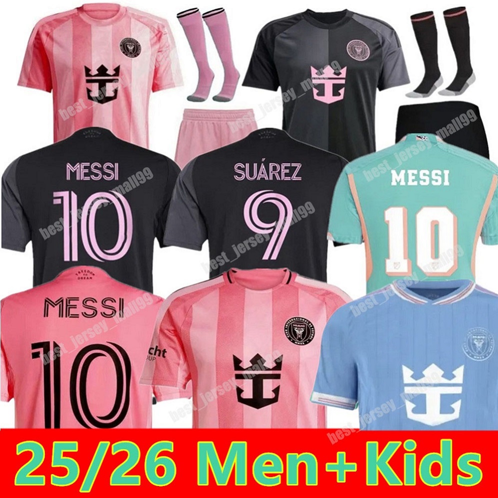 2025 2026 InterMiamis Soccer Jerseys CF SUAREZ CAMPANA YEDLIN football Kids Adult suit Player Fans version shirt kits Maimi