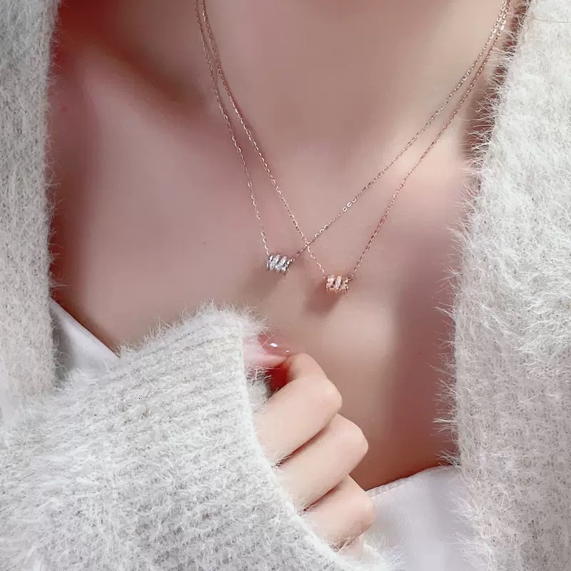 Luxury Brand Designer Jewelry 925 Sterling Silver Small Waist Necklace For Women, Niche Design, Light Luxury Zircon Clavicle Chain, Ins Style, Gift Fo