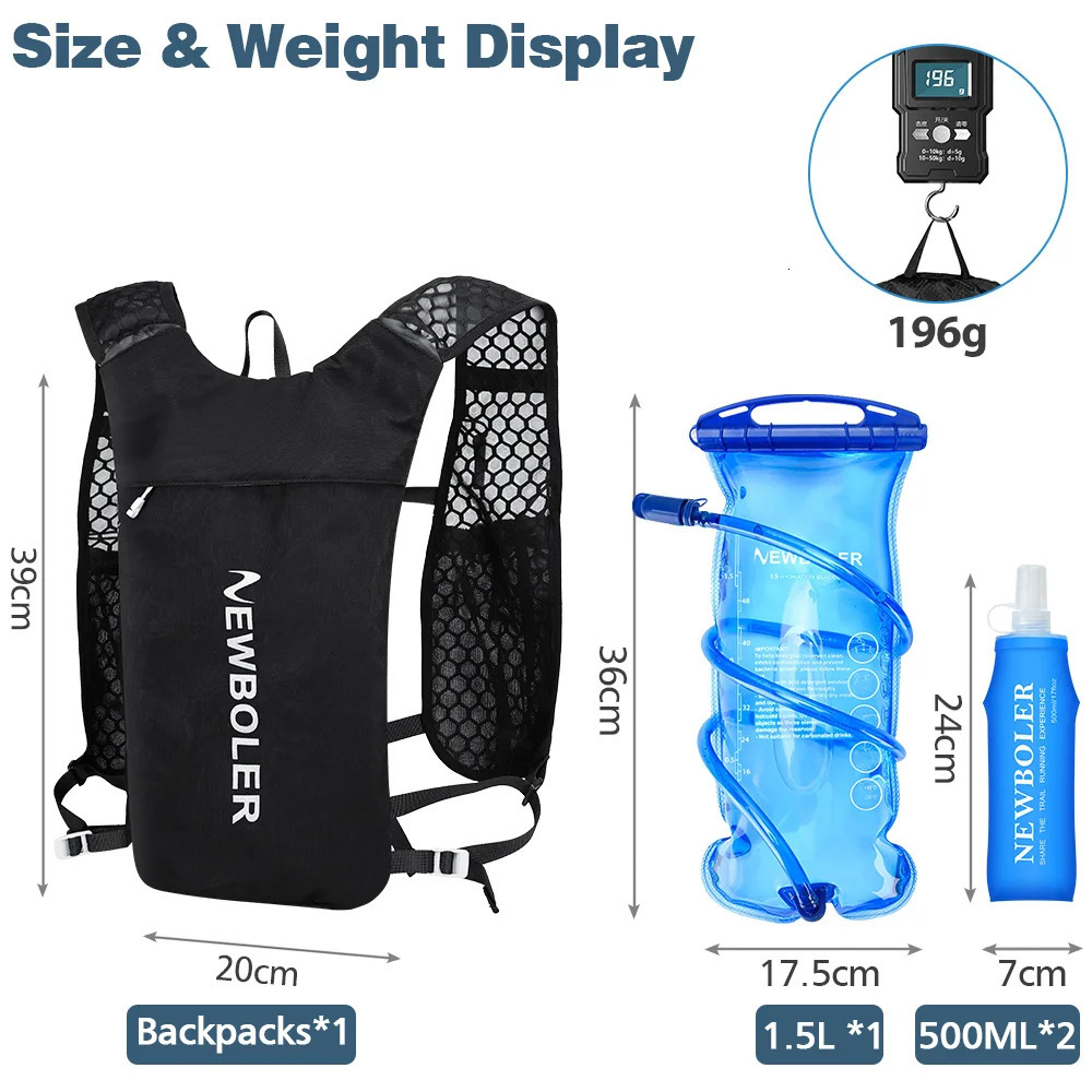 BOLER Breathable Hydration Vest Trail Running Backpacks Lightweight Cycling Run Jogging Marathon Backpack Riding Climbing Bag 250829