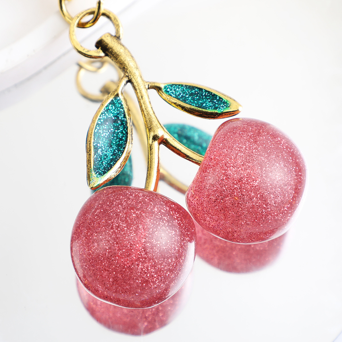 Cherry Keychains Exquisite Creative Handbag Accessory Car Key chain Decoration Gift
