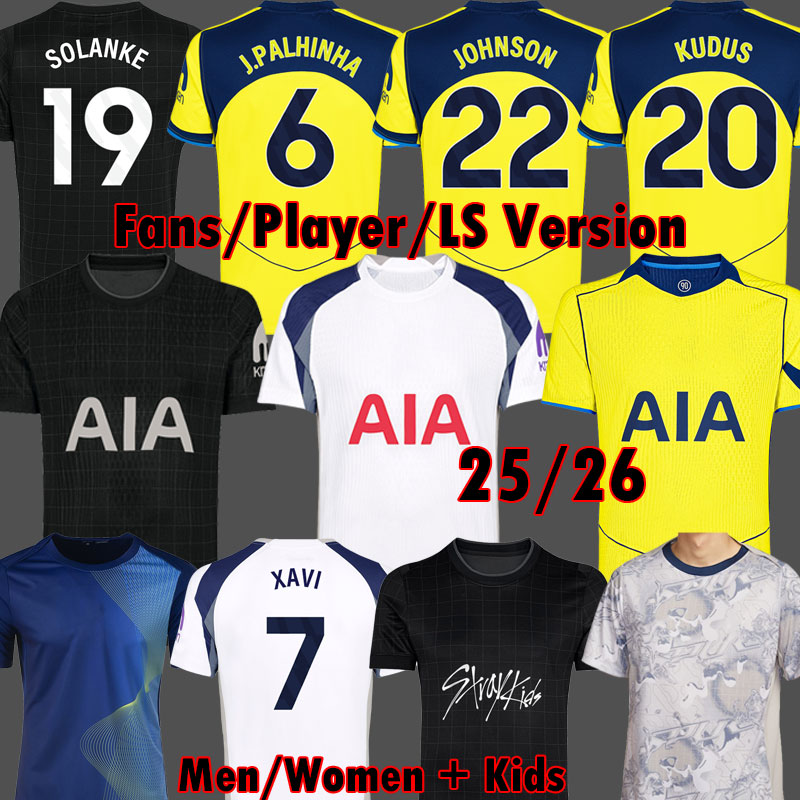 25 26 PALHINHA Soccer Jerseys THFC RICHARLISON KULUSEVSKI JOHNSON 2025 2026 SOLANKE XAVI SIMONS Football Htottenhamsoccer shirt men kids equipment sets 3XL 4XL