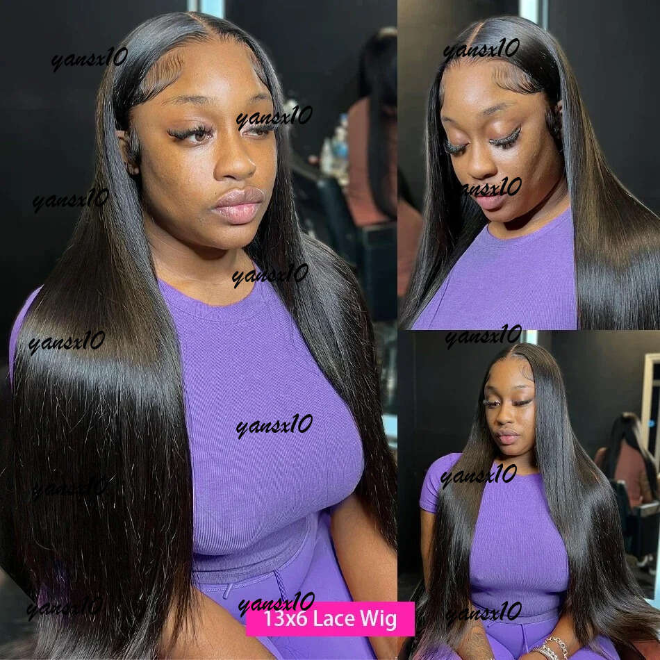 180% 13X4 Bone Front Human Hair Wigs Straight HD Transparent Lace Frontal 13X6 Brazilian Wig On Sale
