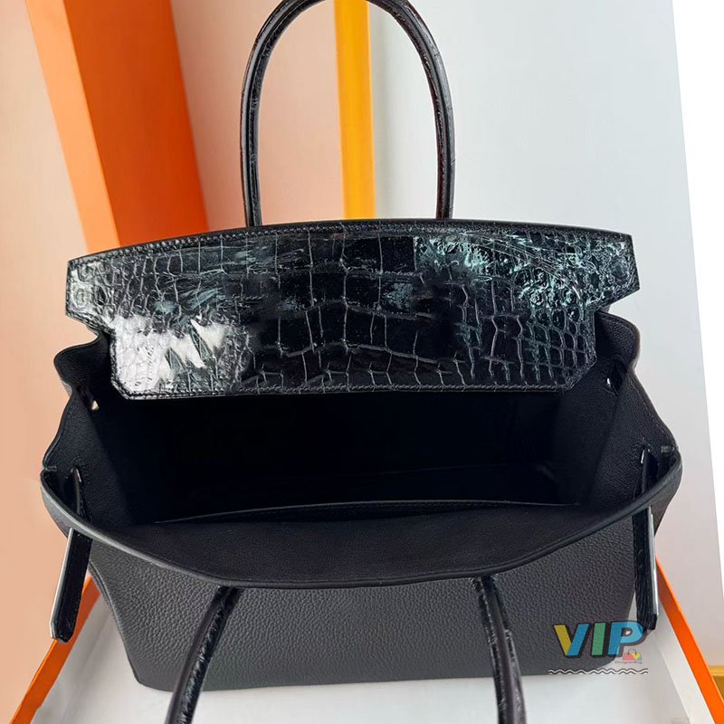 12A Premium Tote Bag Machine stitching Inseam Calfskin Real Leather crocodille skin women Bag Designer bag Beeswax thread sewing 25CM 30CM