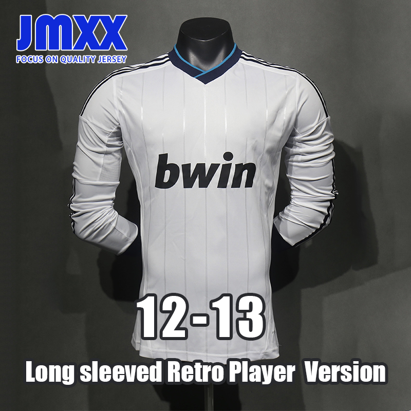 JMXX 12 13 Retro Player Version Reales Madrides Soccer Jerseys Home Pre Match Training Mens Uniforms Jersey Football Man Shirt 2014