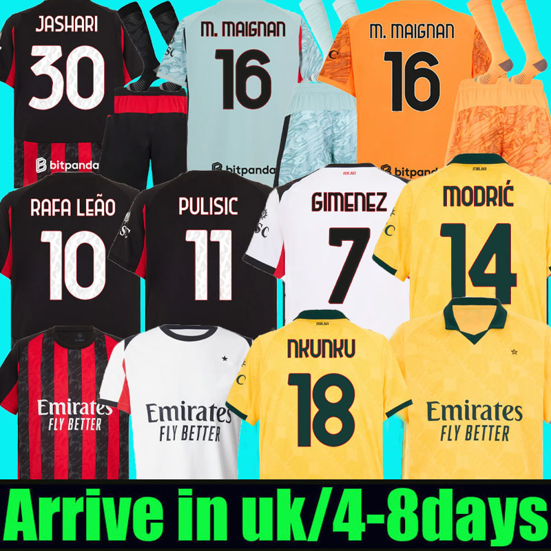 25 26 Maglia Modric MILANS Soccer Jerseys NKUNKU JASHARI Estupinan RICCI 125th Anniversary 2025 2026 PULISIC ROMAGNOLI RAFA LEAO Football shirts uniform Gimenez