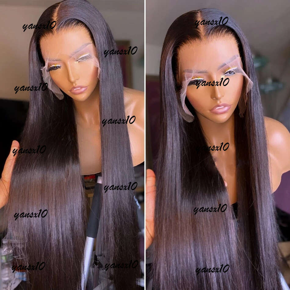 360 Lace Frontal Straight Human Hair Wigs Brazilian 28 30 inch Synthetic Front Closure Wig For Women