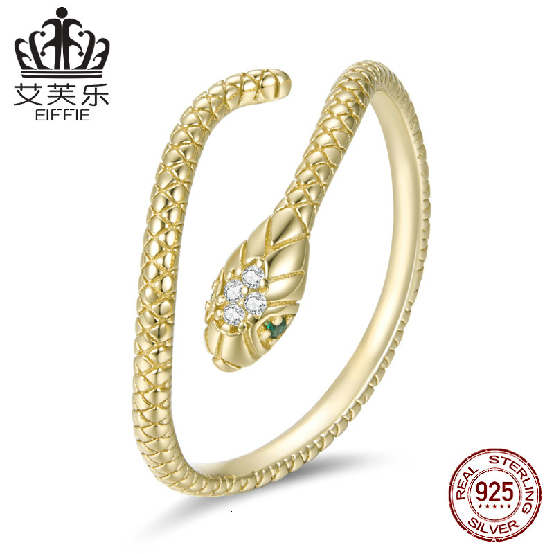 Luxury Brand Designer Jewelry Aifule Original Zodiac Year Personalized Snake Pure Silver Ring For Women S925 Elegant Fashion Ins Style Ring Jewelry Fo