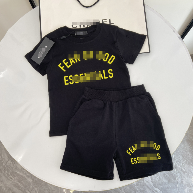 kid short and t shirt set toddler clothe tracksuits childrens designer clothe sets kid shirt girl boy tracksuit baby clothes fasion letter pattern for ages 2-14