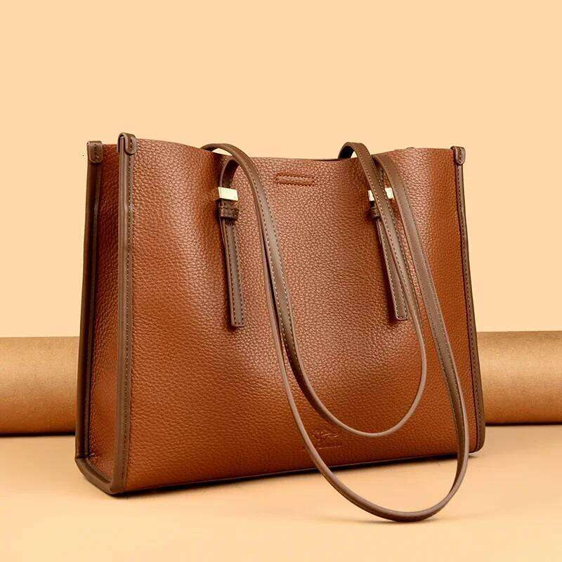 Designer Large Handbag For Women Brand Purse Genuine High Quality Leather Shoulder Bag Female Tote Bags New