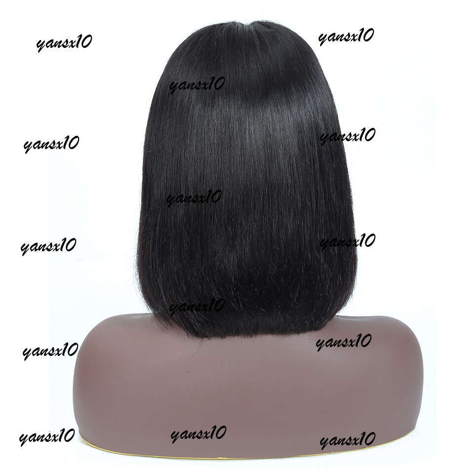 4x4 Lace Closure Wig Brazilian Straight Short Bob Human Hair Wigs Gagaqueen 150% Density