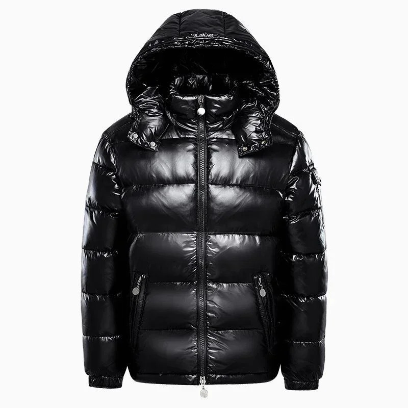 Winter Mens Clothing Shiny Down Parkas Coats Man Mountain Ski Cotton Thermal Coats Men Thick Windbreaker Hooded Parkas 250829