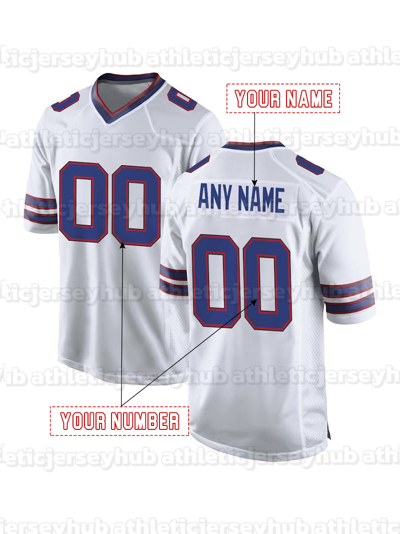 Custom Josh 17 Allen 2025 Rivalries Football Jerseys Joey Bosa Gabriel Davis Miller James Cook Terrel Bernard Rasul Douglas Dawson
