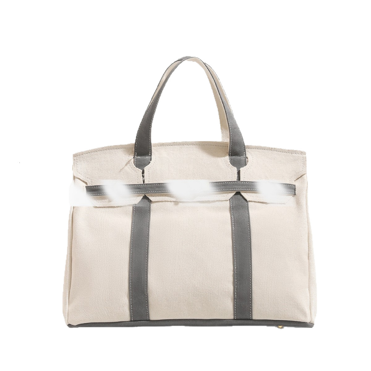Women's Canvas Bag 2025 New Designer Color blocked Handbag Large Capacity Commuter Multifunctional Bag