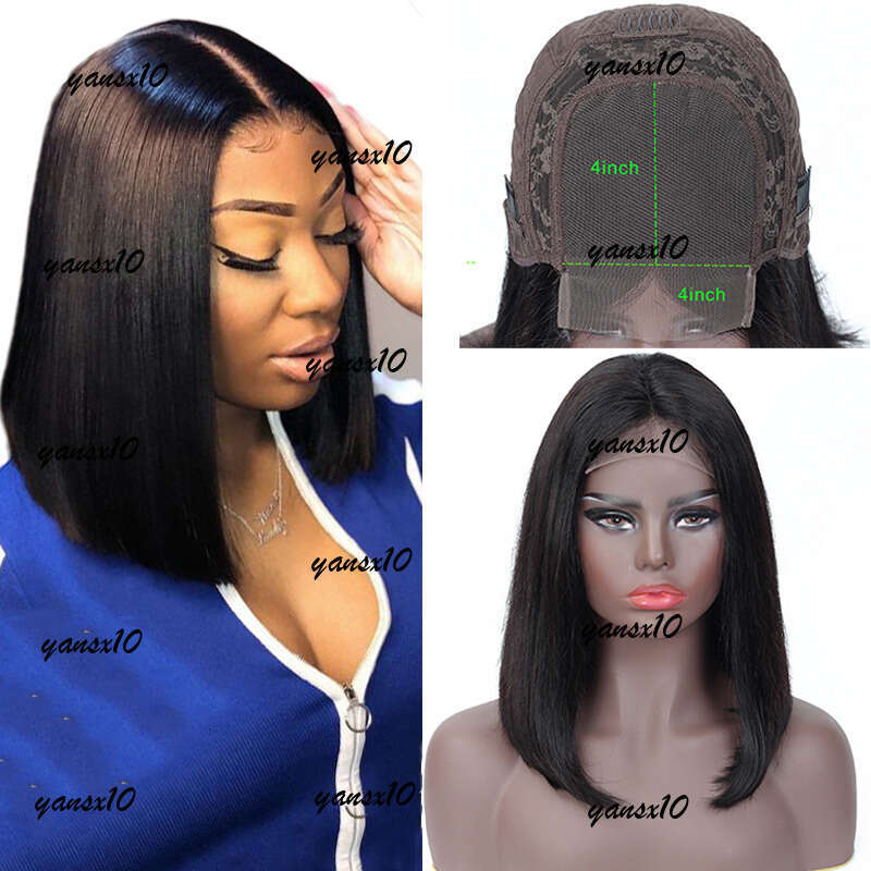 30inch Human Hair 4x4 Front Brazilian Body Lace Cosure Wig Pre Plucked Deep Water Wave Wigs e7