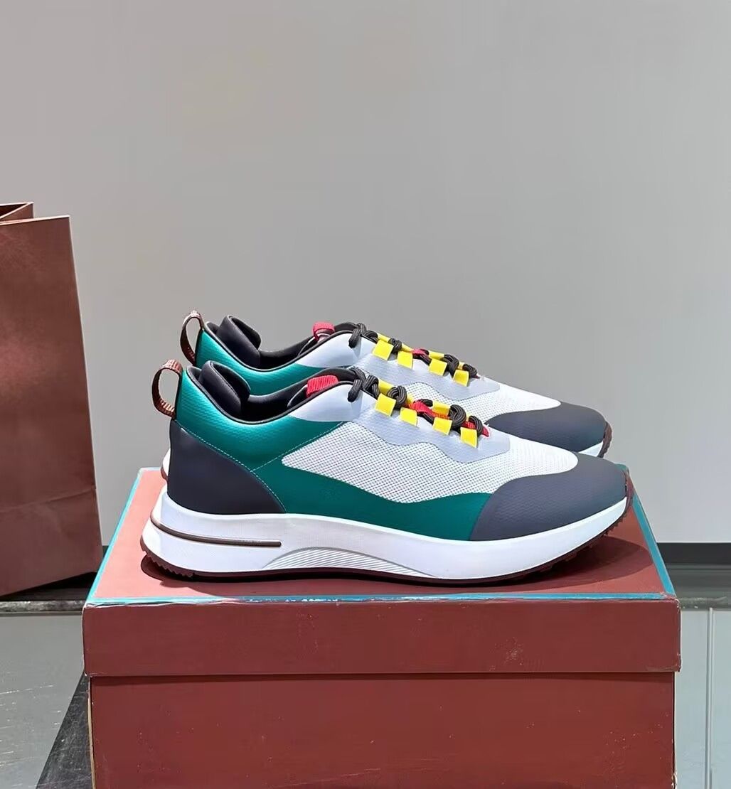 High Quality Men Weekend Walk Sneaker Three-dimensional Technical Knit Napa-leather Trainer Comfort Ultra-lightweight Soles Runner Sport Discount Walking 38-45