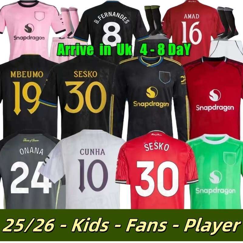 24 25 26 United Soccer Jerseys GARNACHO HOJLUND MARTINEZ CASEMIRO football shirt B. FERNANDES men kids kits MAINOO ZIRKZEE YORO AMAD