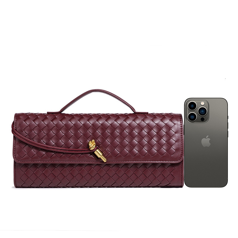Horizontal Woven Organ Bag Cross-border Trend Handheld Cross-border Luxury Bag Designer Free Shipping Bag New Soft Leather Baguette Women's Bag