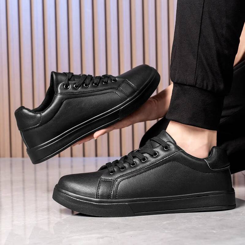 Men's Business casual Soft Moccasin Comfortable Casual Shoes for Autumn Solid Black White Men Sneakers ddmymonkey